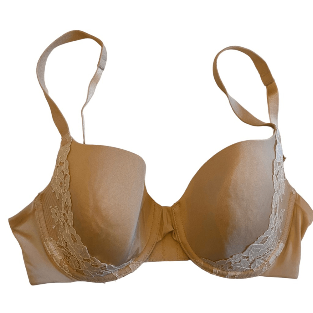 Wacoal Opulence Contour Lace Bra 32D Tan Beige Nude 853112